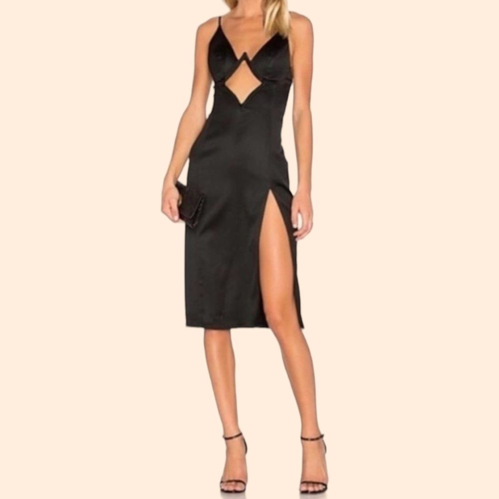 NEW NBD Black Cutout Underwire Midi Dress - Picture 1 of 9